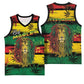 Personalised Rastafarian Lion Basketball Jersey Cannabis Leaf Pattern - African Pride