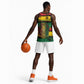 Personalised Rastafarian Lion Basketball Jersey Cannabis Leaf Pattern - African Pride