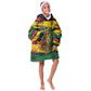 Personalised Rastafarian Lion Kid Wearable Blanket Hoodie Cannabis Leaf Pattern