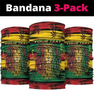 Personalised Rastafarian Lion Neck Gaiter Cannabis Leaf Pattern LT15