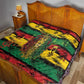 Personalised Rastafarian Lion Quilt Cannabis Leaf Pattern