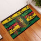 Personalised Rastafarian Lion Rubber Doormat Cannabis Leaf Pattern