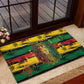 Personalised Rastafarian Lion Rubber Doormat Cannabis Leaf Pattern
