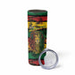 Personalised Rastafarian Lion Skinny Tumbler Cannabis Leaf Pattern