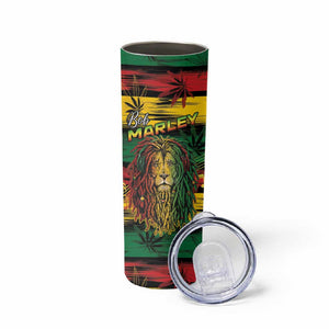 Personalised Rastafarian Lion Skinny Tumbler Cannabis Leaf Pattern