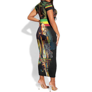 Jamaica Legend Bob Birthday Short Sleeve Bodycon Dress Thank You For The Memories LT15