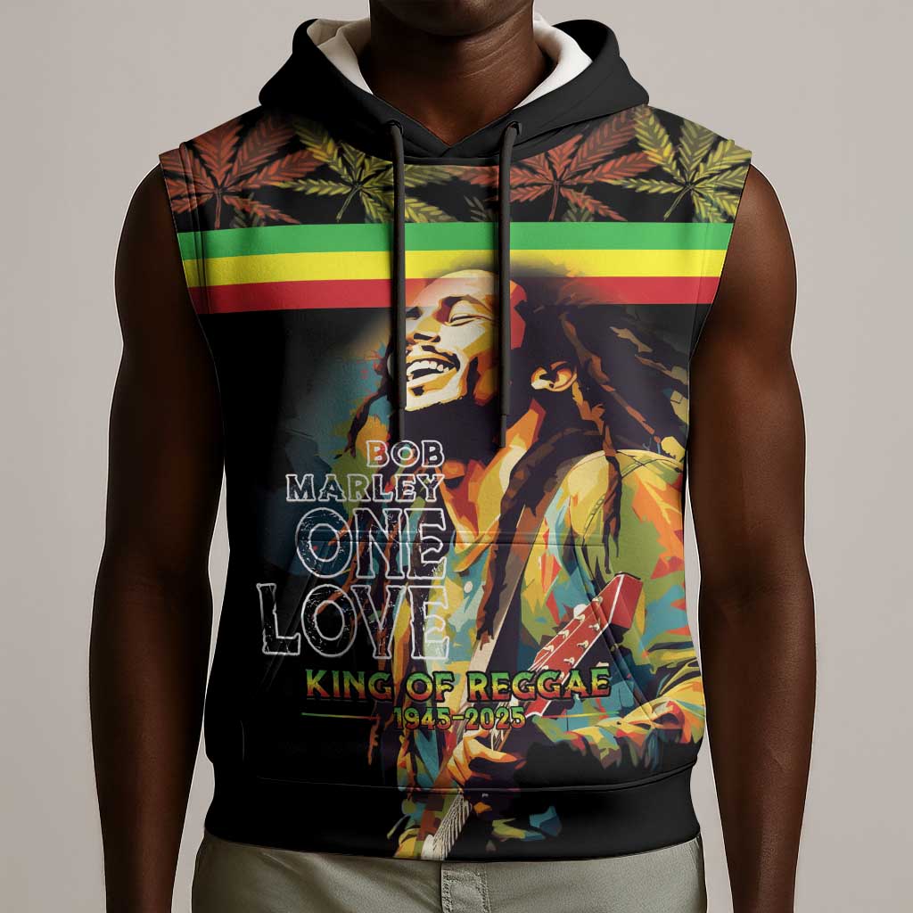 Jamaica Legend Bob Birthday Sleeveless Hoodie Thank You For The Memories - African Pride