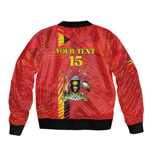 Custom Uganda Football Bomber Jacket Go Champions Cranes - African Pride