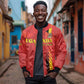 Custom Uganda Football Bomber Jacket Go Champions Cranes - African Pride