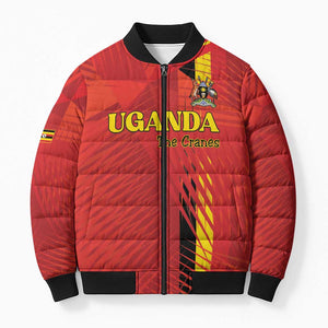 Custom Uganda Football Bomber Puffer Jacket Go Champions Cranes - African Pride