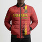 Custom Uganda Football Bomber Puffer Jacket Go Champions Cranes - African Pride