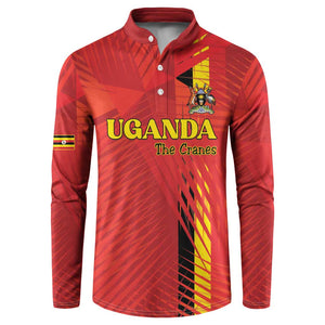 Custom Uganda Football Button Sweatshirt Go Champions Cranes