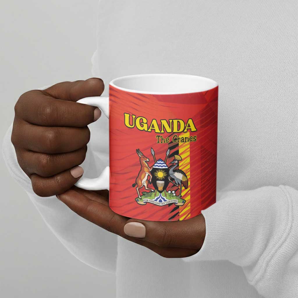 Custom Uganda Football Ceramic Mug Go Champions Cranes - African Pride