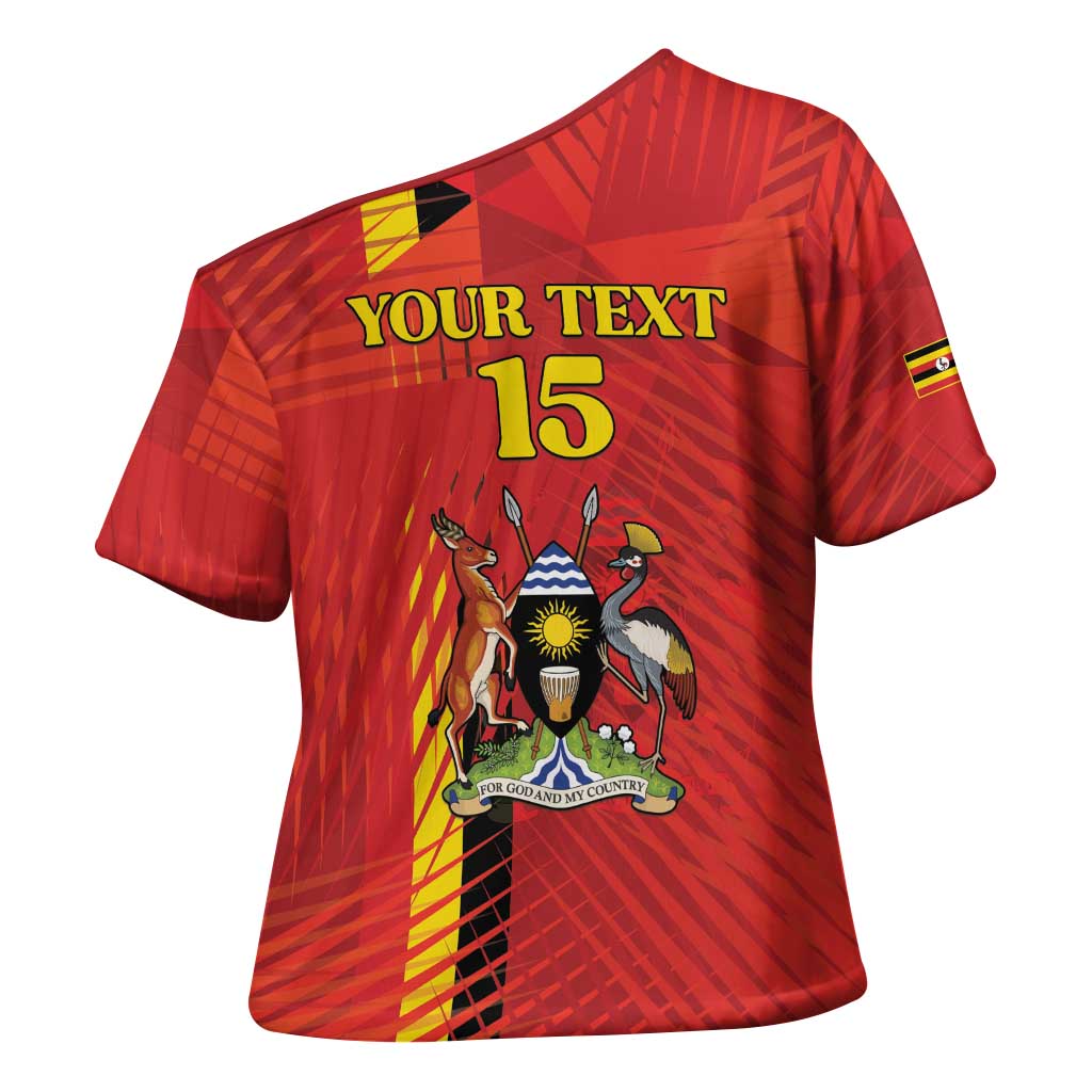 Custom Uganda Football Cross Shoulder Shirt Go Champions Cranes - African Pride