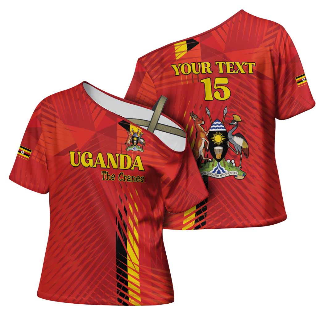Custom Uganda Football Cross Shoulder Shirt Go Champions Cranes - African Pride
