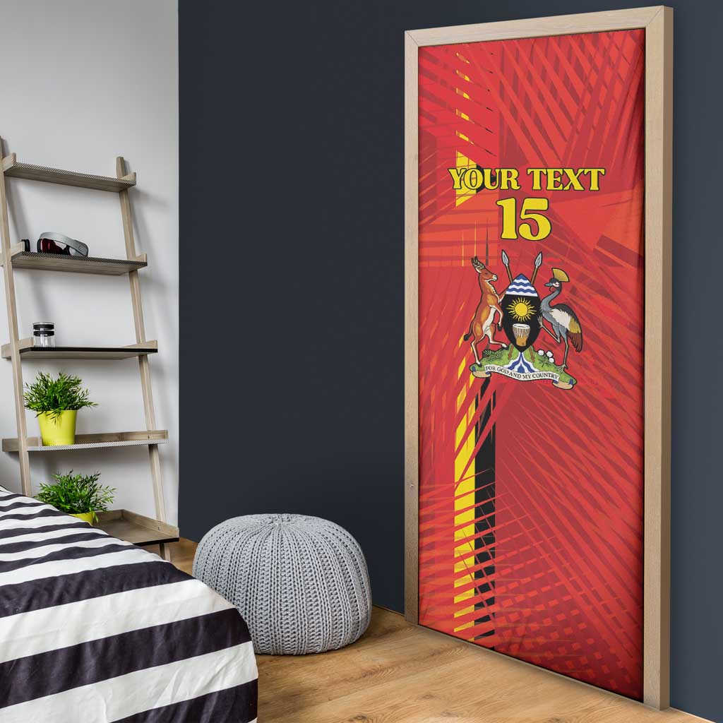 Custom Uganda Football Door Cover Go Champions Cranes - African Pride