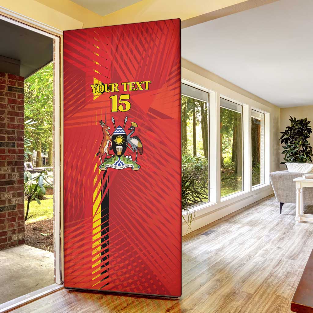 Custom Uganda Football Door Cover Go Champions Cranes - African Pride
