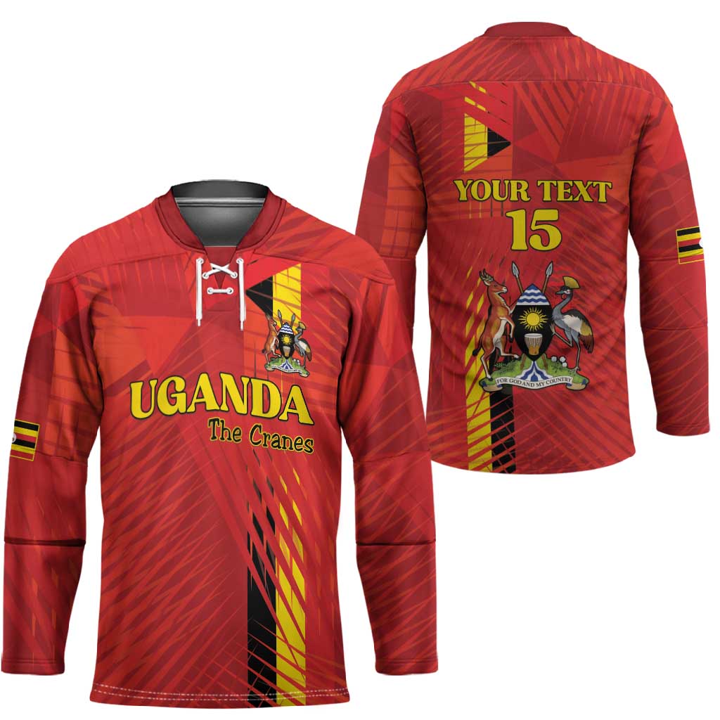 Custom Uganda Football Hockey Jersey Go Champions Cranes - African Pride