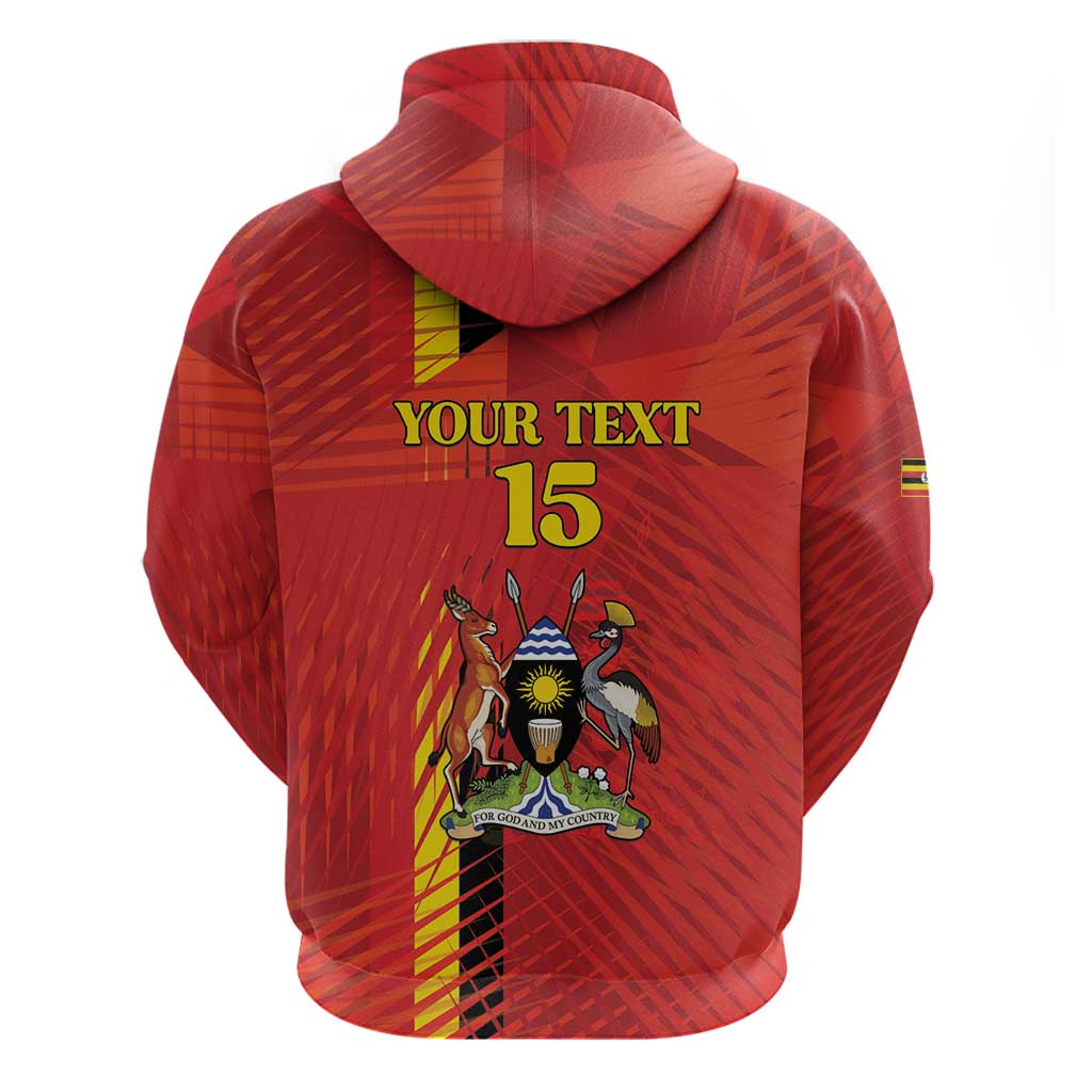 Custom Uganda Football Hoodie Go Champions Cranes - African Pride