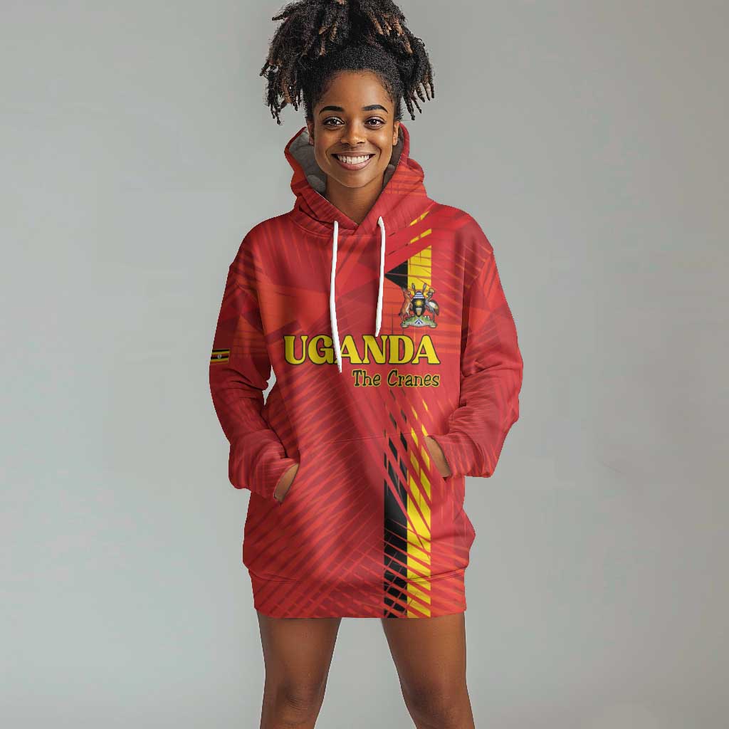 Custom Uganda Football Hoodie Dress Go Champions Cranes - African Pride