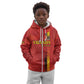 Custom Uganda Football Kid Hoodie Go Champions Cranes - African Pride