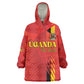 Custom Uganda Football Kid Wearable Blanket Hoodie Go Champions Cranes - African Pride