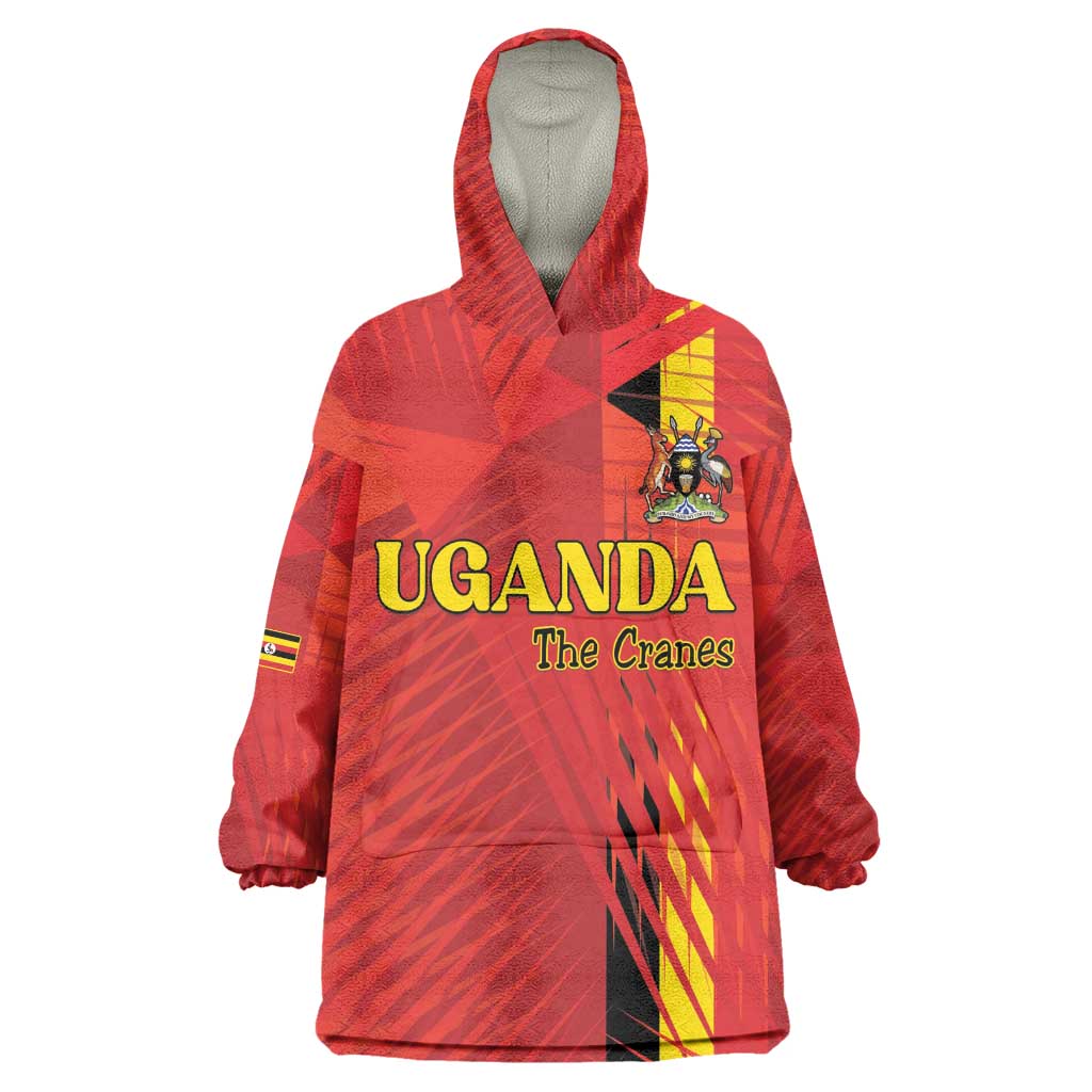 Custom Uganda Football Kid Wearable Blanket Hoodie Go Champions Cranes - African Pride