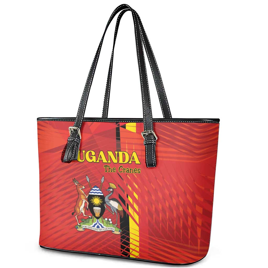 Uganda Football Leather Tote Bag Go Champions Cranes - African Pride
