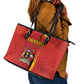 Uganda Football Leather Tote Bag Go Champions Cranes - African Pride