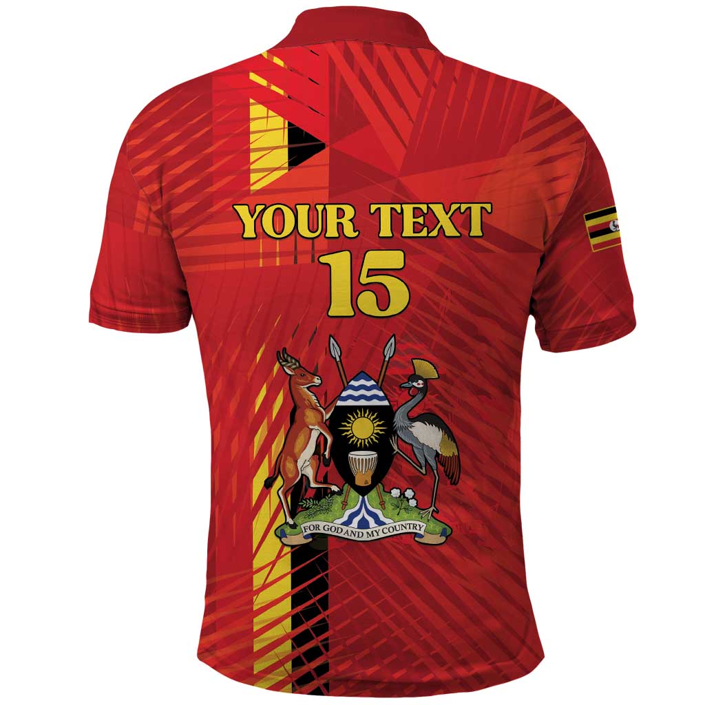 Custom Uganda Football Polo Shirt Go Champions Cranes LT15