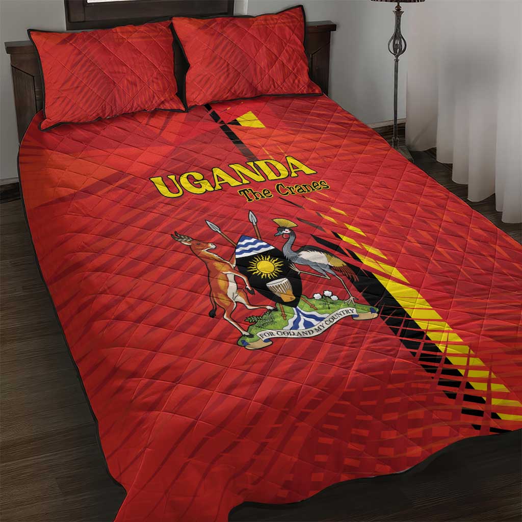 Uganda Football Quilt Bed Set Go Champions Cranes - African Pride