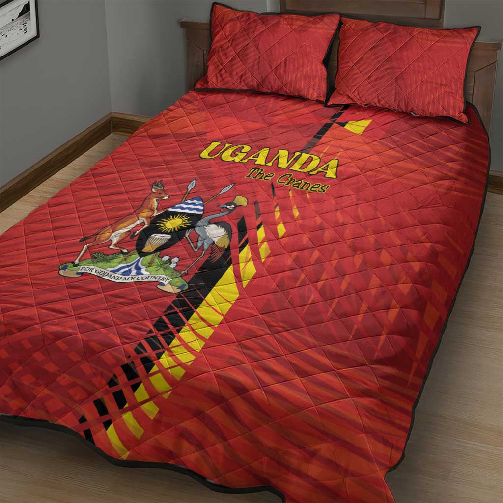Uganda Football Quilt Bed Set Go Champions Cranes - African Pride