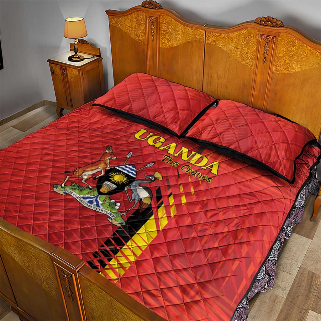 Uganda Football Quilt Bed Set Go Champions Cranes - African Pride