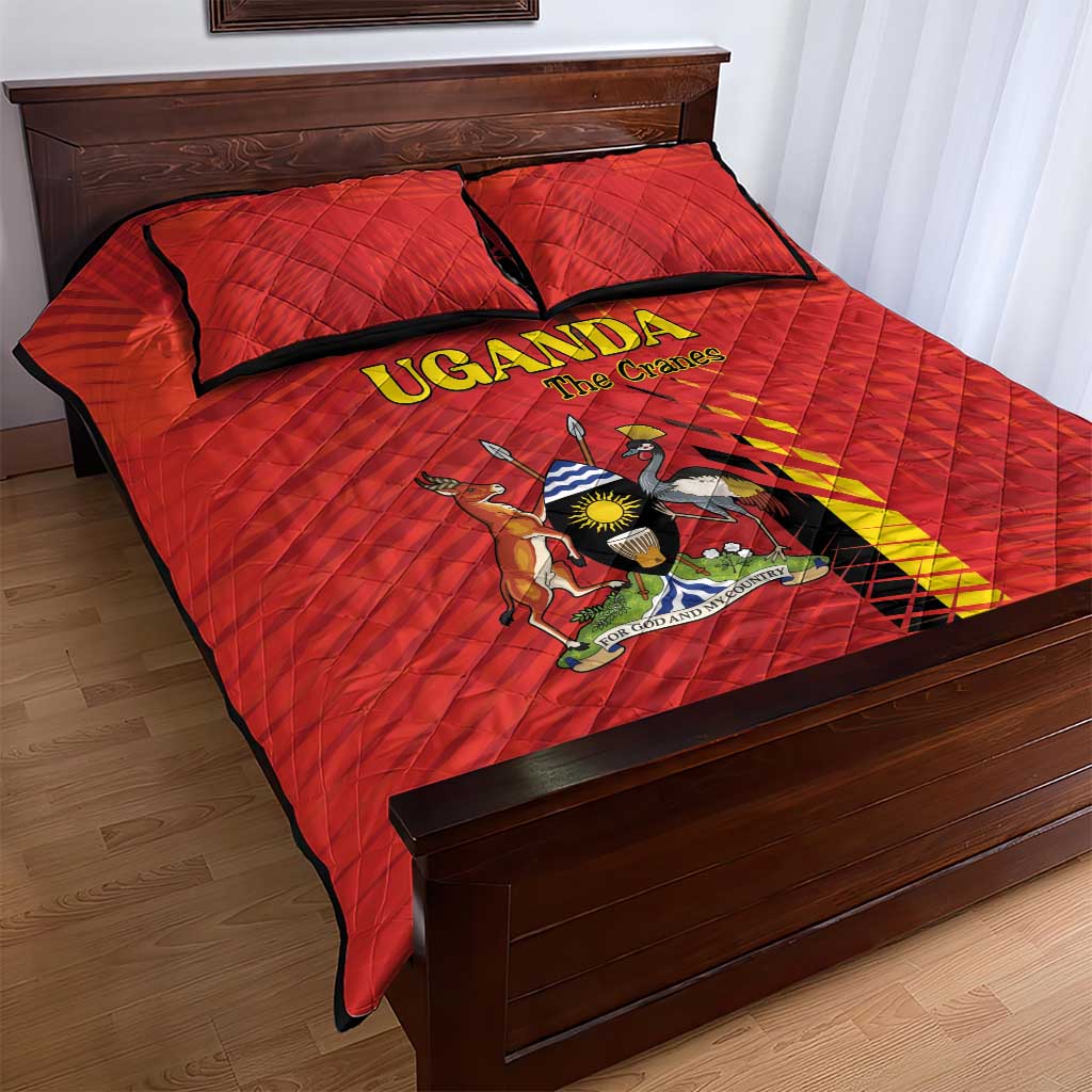 Uganda Football Quilt Bed Set Go Champions Cranes - African Pride
