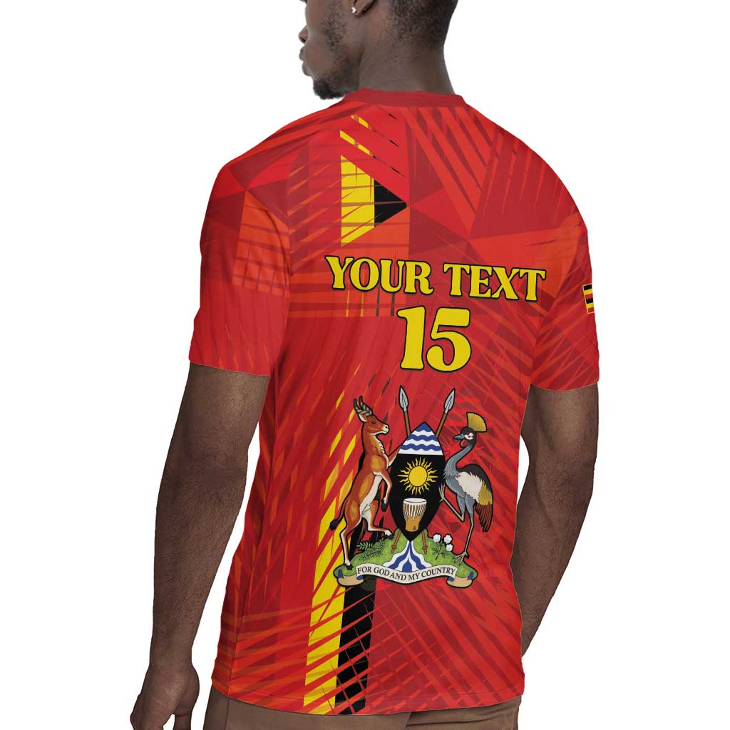 Custom Uganda Football Rugby Jersey Go Champions Cranes LT15