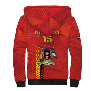Custom Uganda Football Sherpa Hoodie Go Champions Cranes - African Pride