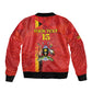 Custom Uganda Football Sleeve Zip Bomber Jacket Go Champions Cranes - African Pride