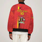 Custom Uganda Football Sleeve Zip Bomber Jacket Go Champions Cranes - African Pride