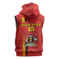 Custom Uganda Football Sleeveless Zip Hoodie Go Champions Cranes - African Pride