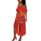 Custom Uganda Football Summer Maxi Dress Go Champions Cranes LT15