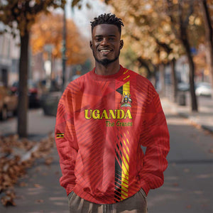 Custom Uganda Football Sweatshirt Go Champions Cranes - African Pride