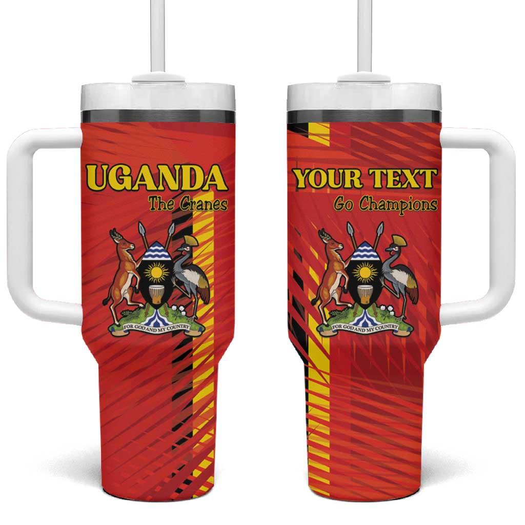 Custom Uganda Football Tumbler With Handle Go Champions Cranes - African Pride