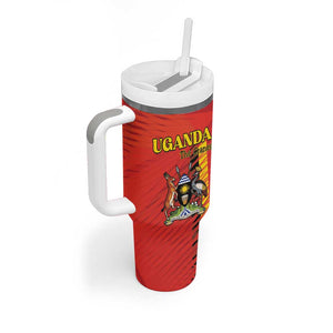 Custom Uganda Football Tumbler With Handle Go Champions Cranes - African Pride
