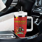 Custom Uganda Football Tumbler With Handle Go Champions Cranes - African Pride
