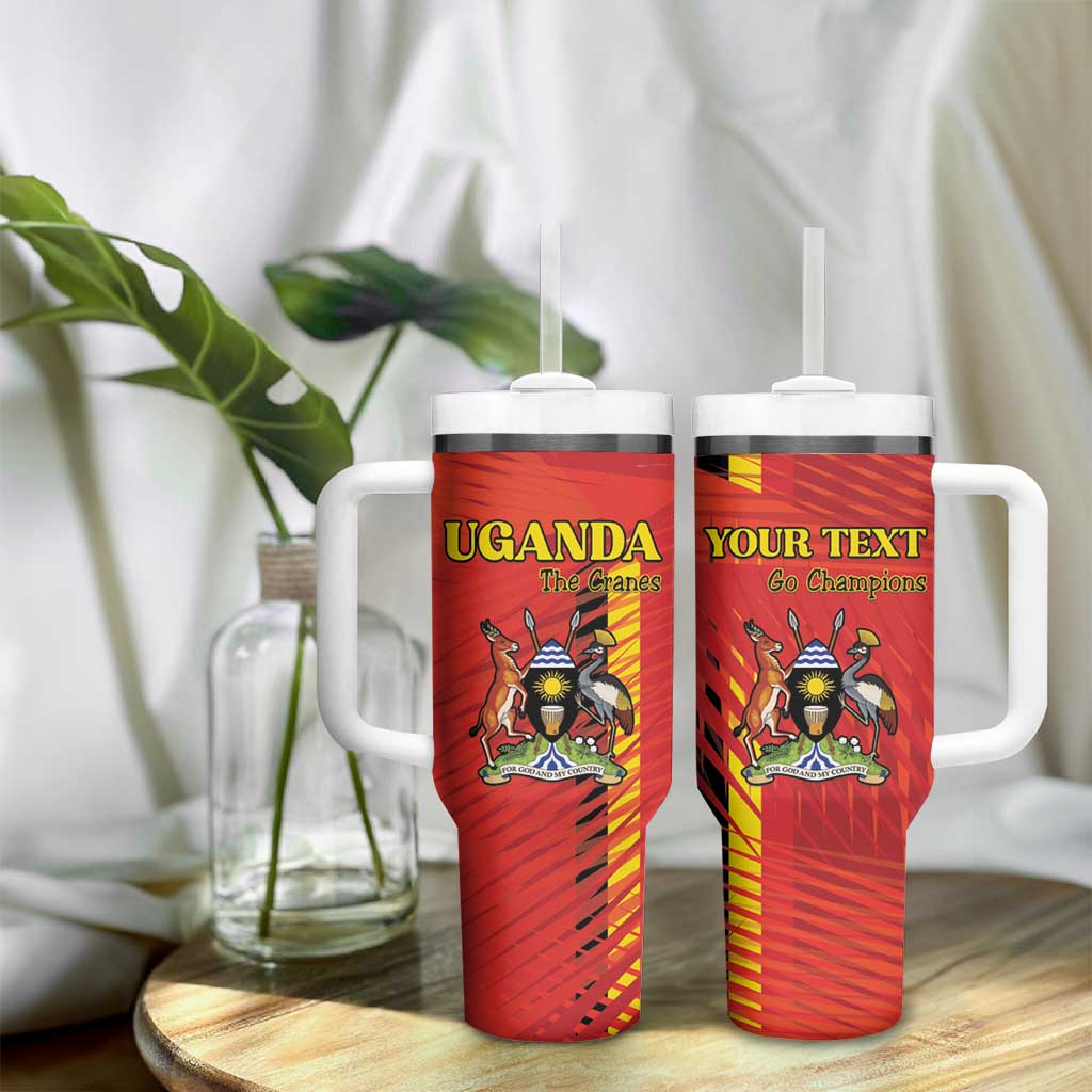 Custom Uganda Football Tumbler With Handle Go Champions Cranes - African Pride