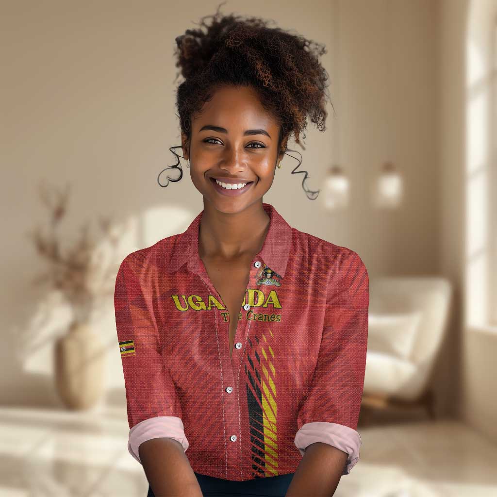 Custom Uganda Football Women Casual Shirt Go Champions Cranes - African Pride