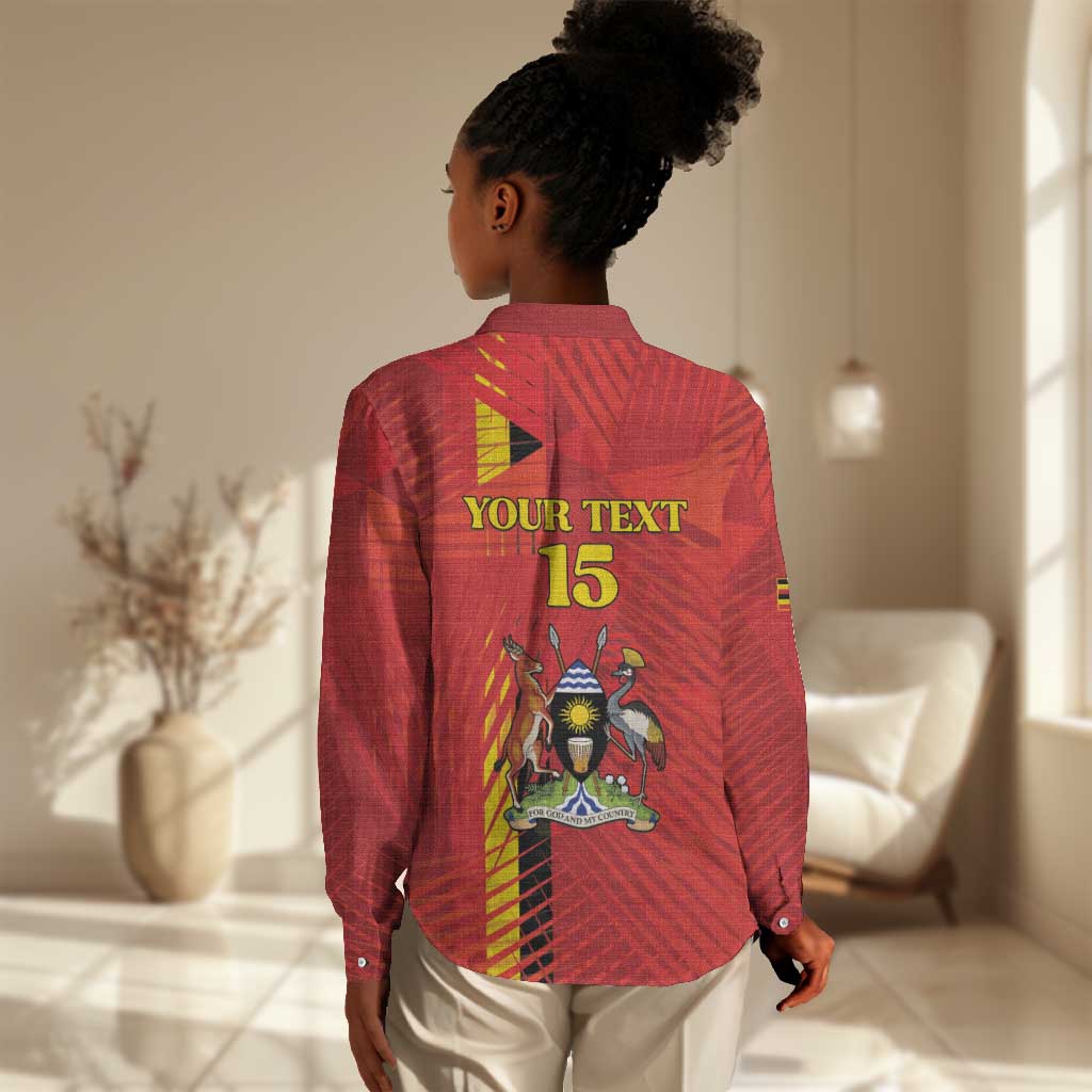 Custom Uganda Football Women Casual Shirt Go Champions Cranes - African Pride