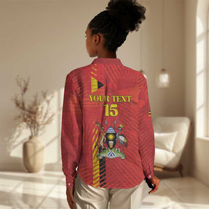 Custom Uganda Football Women Casual Shirt Go Champions Cranes - African Pride