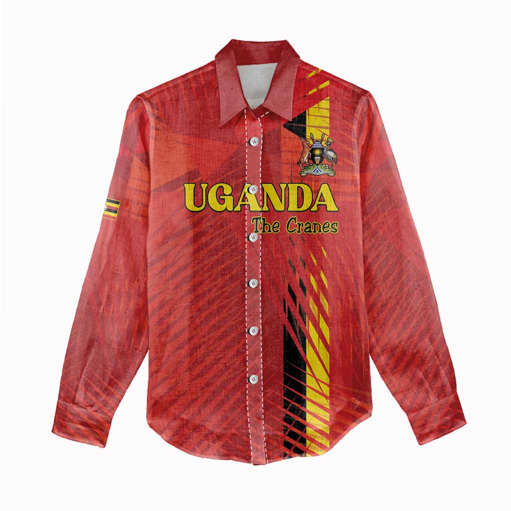 Custom Uganda Football Women Casual Shirt Go Champions Cranes - African Pride