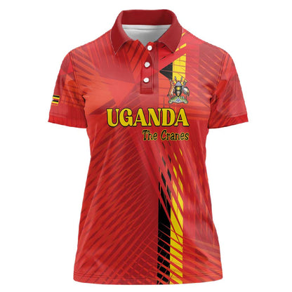 Custom Uganda Football Women Polo Shirt Go Champions Cranes - African Pride